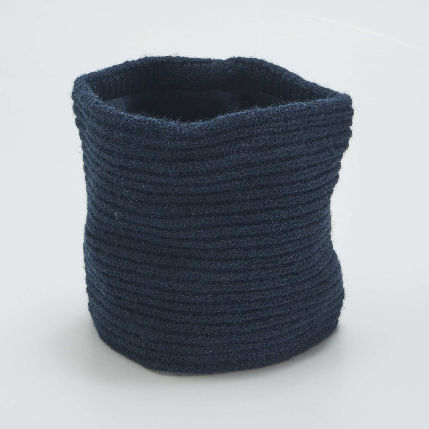 Snood en maille côtelée Bleu foncé