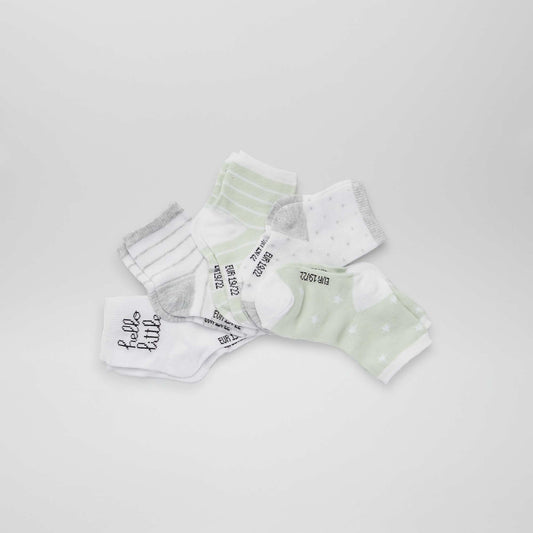 Lot de 5 chaussettes Blanc