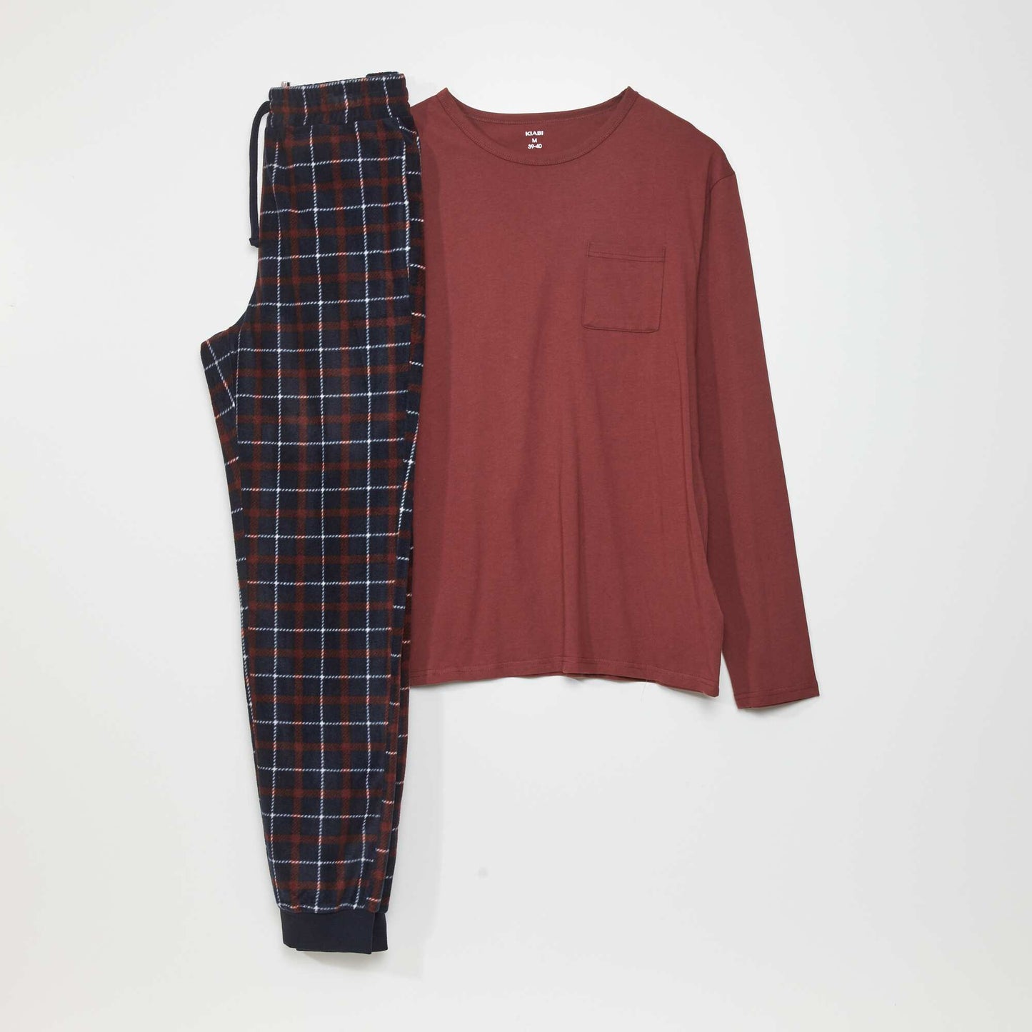 Pyjama en jersey et polaire - 2 pièces Rouge/marine
