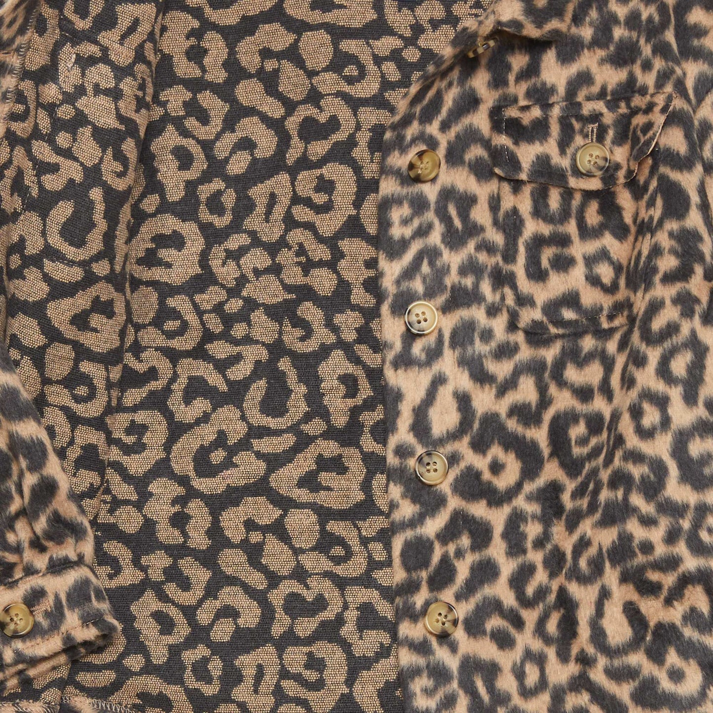 Surchemise motif léopard Beige