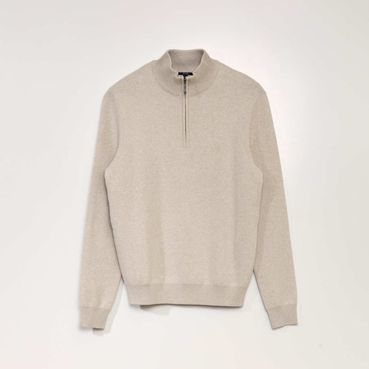 Pull col camionneur Beige