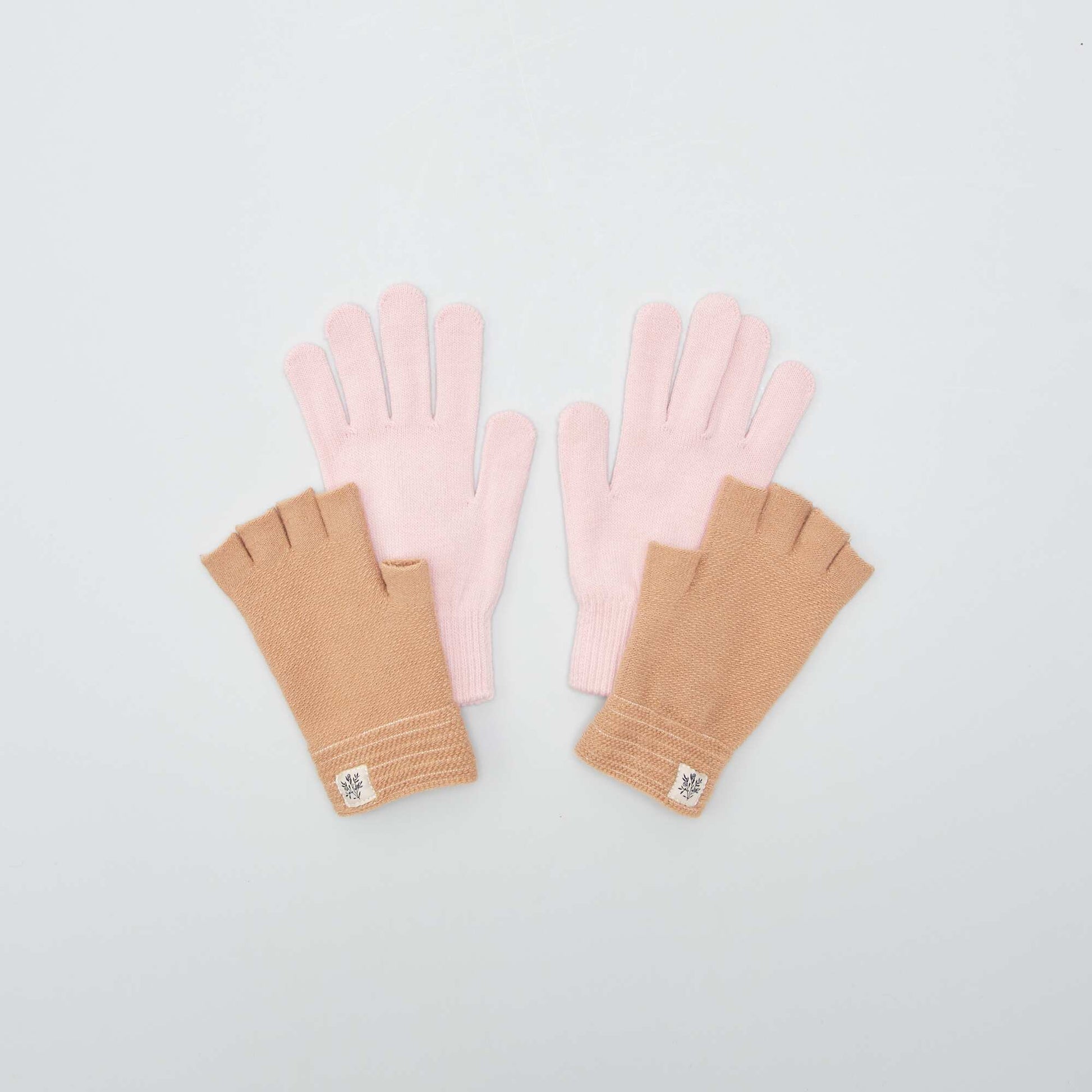 Lot de 2 paires de gants - rose - Kiabi - 3.00€