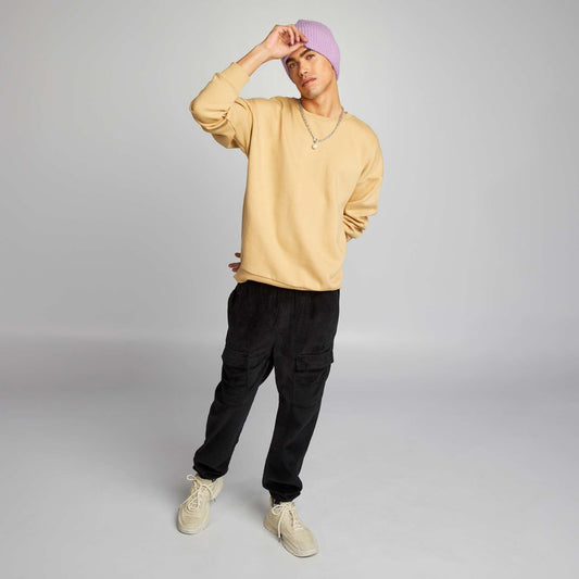 Pantalon en velours avec poches noir