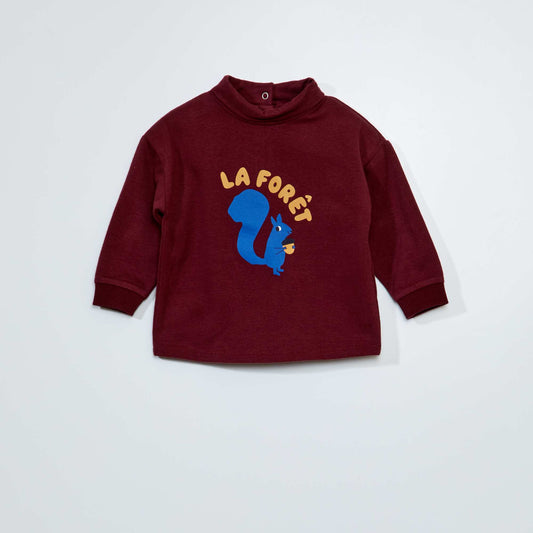 Sous pull avec motif Bordeaux