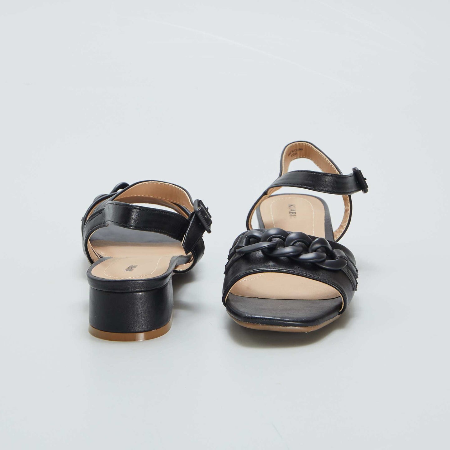 Sandales à talon Noir