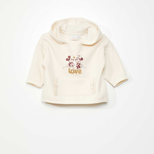 Sweat à capuche 'Mickey' Blanc