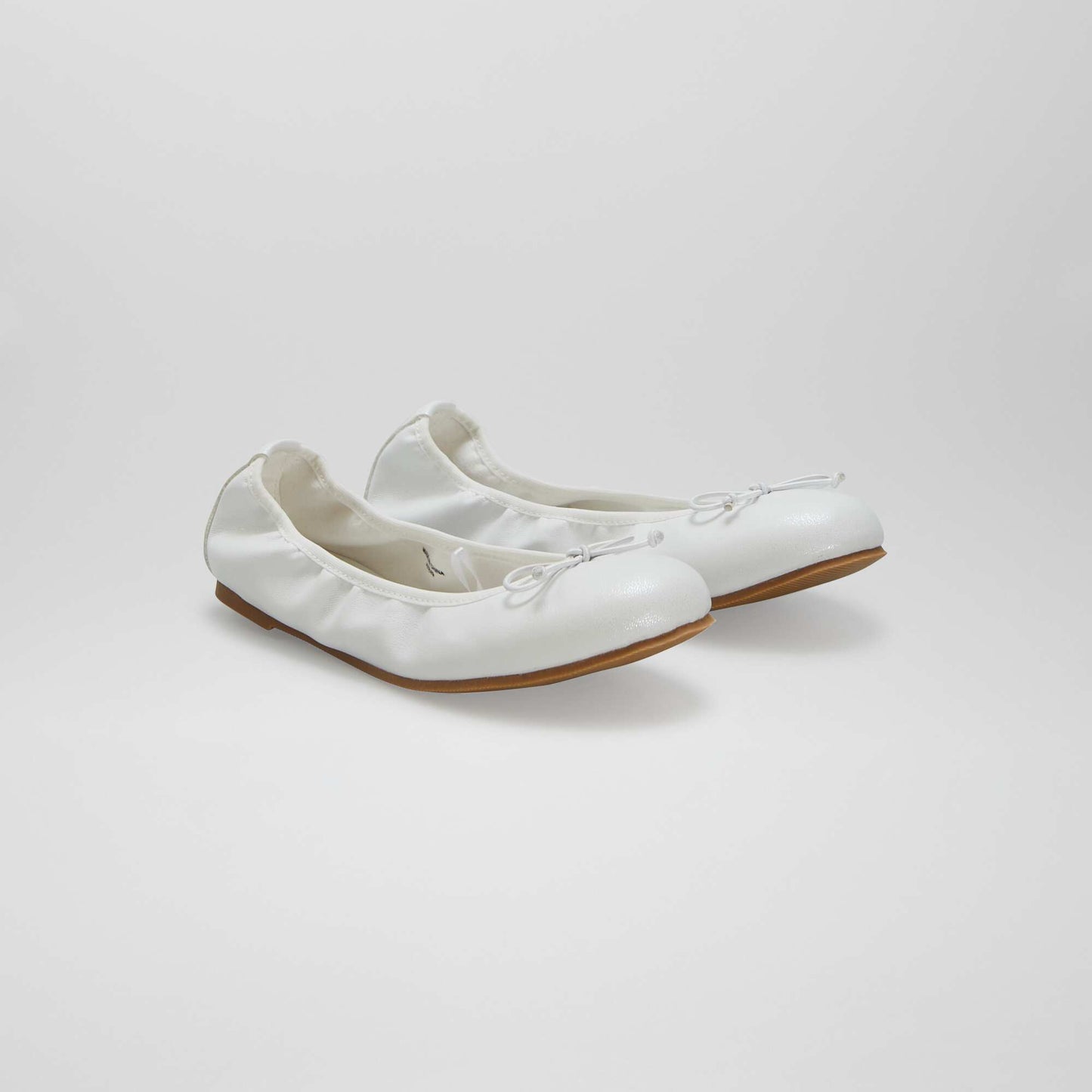 Ballerines avec nœud fantaisie BLANC