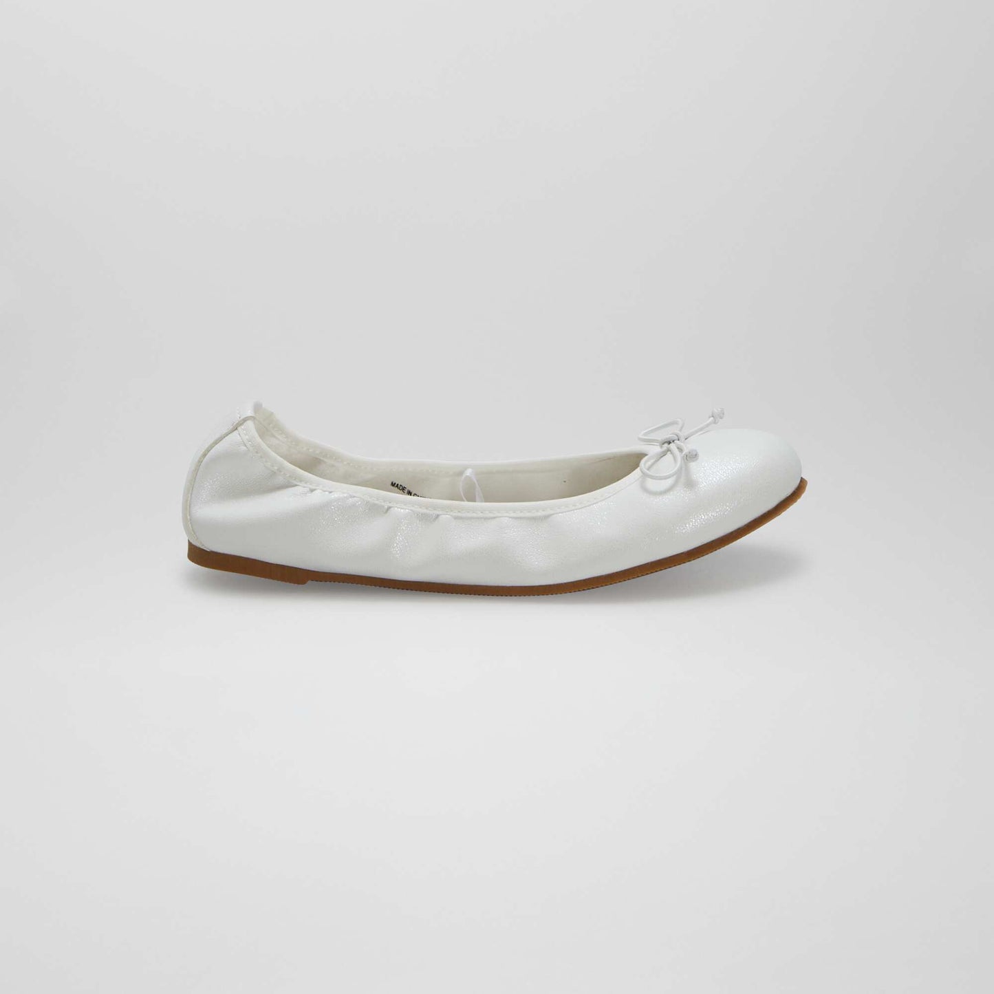 Ballerines avec nœud fantaisie BLANC