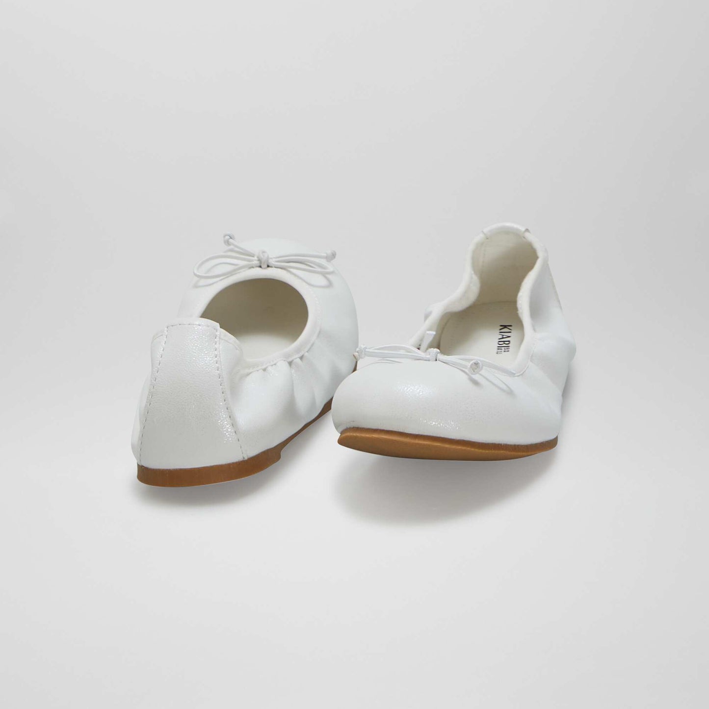 Ballerines avec nœud fantaisie BLANC