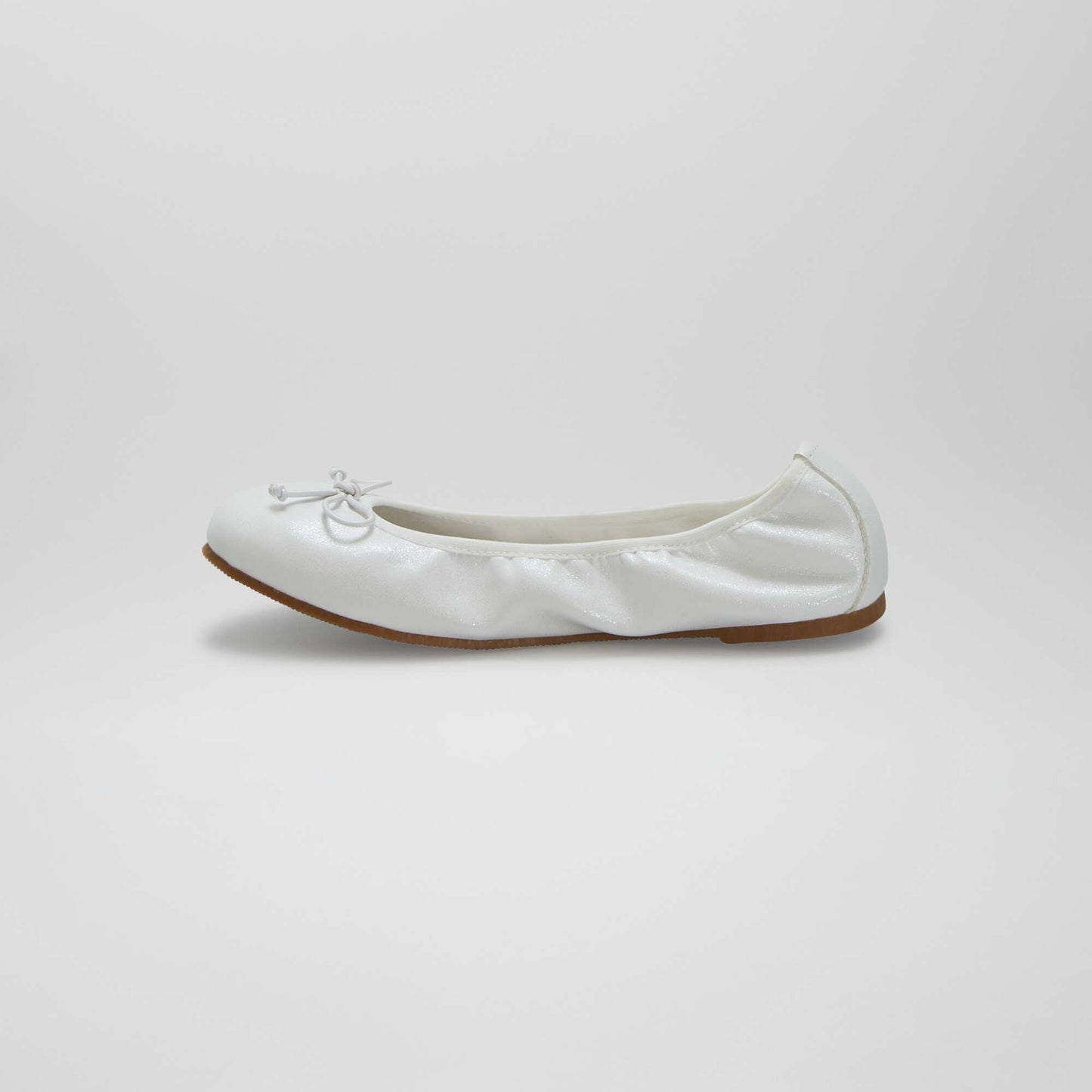 Ballerines avec nœud fantaisie BLANC