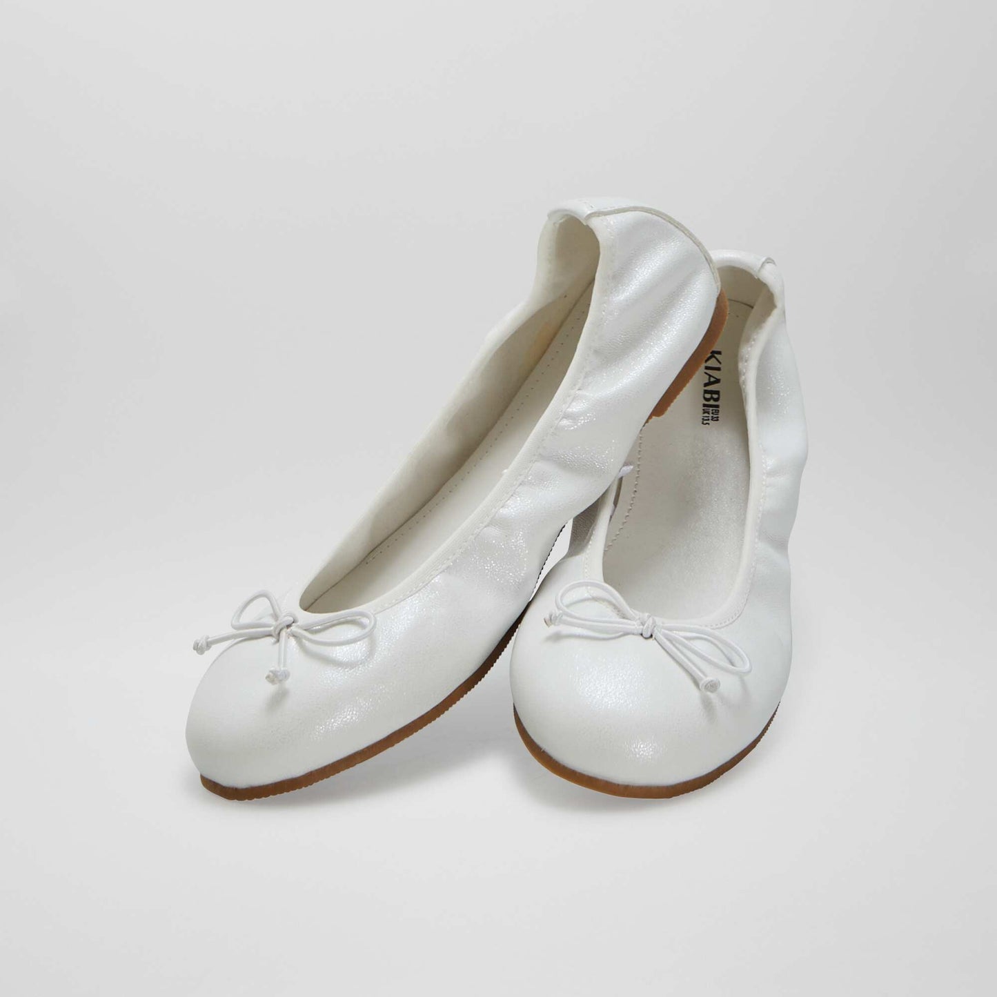 Ballerines avec nœud fantaisie BLANC