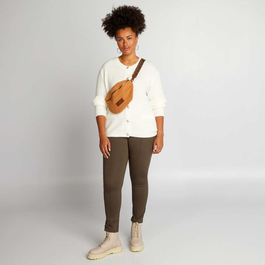 Gilet en maille boutonné Blanc