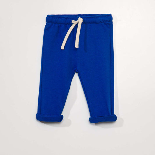 Pantalon jogging en french terry Bleu électrique