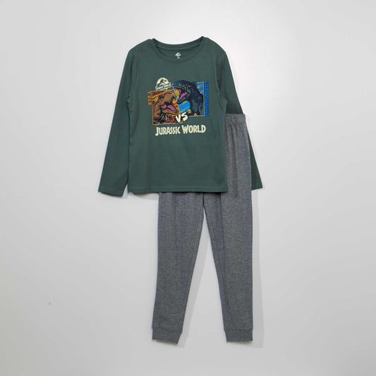 Pyjama long Jurassic world - 2 pièces Vert