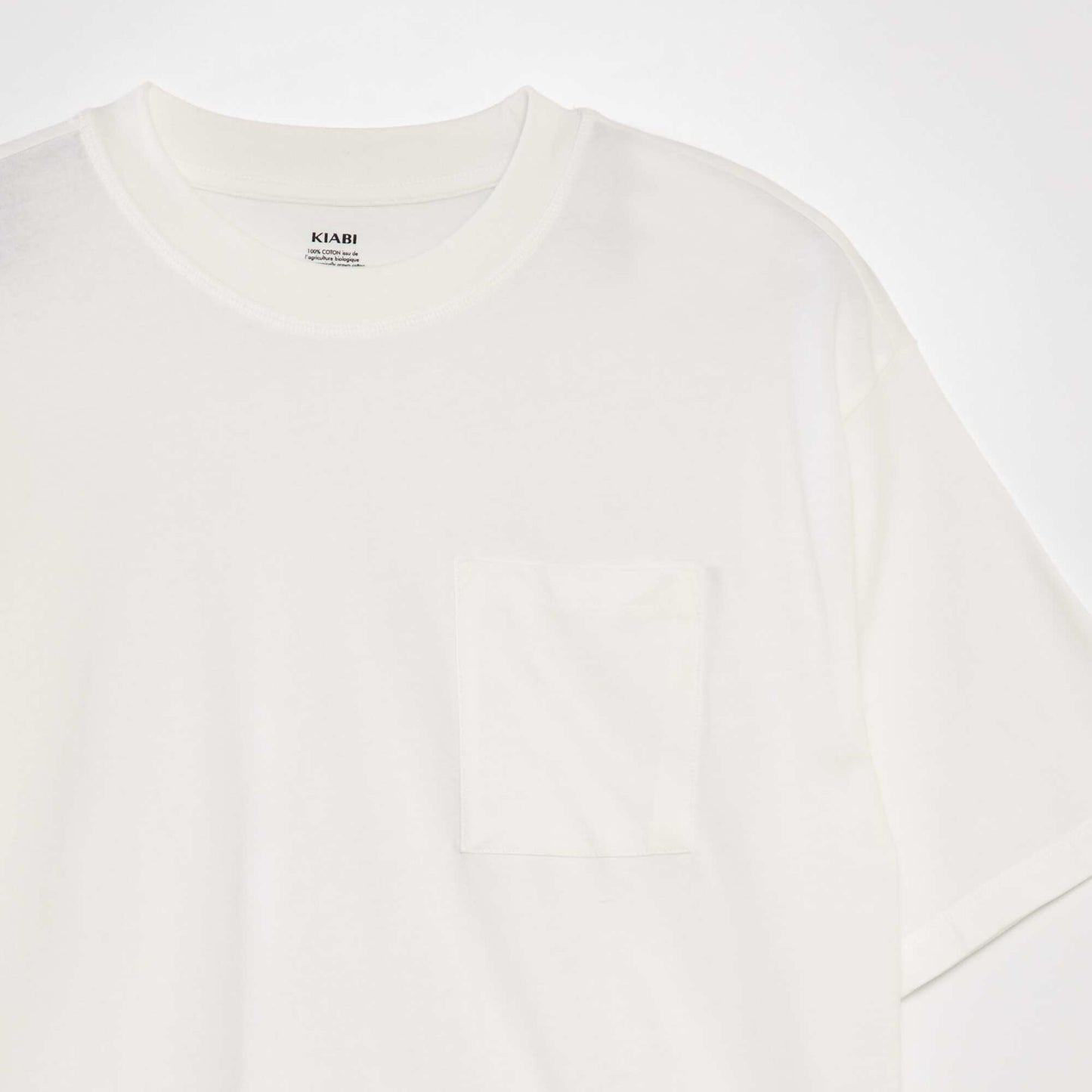 Tee-shirt uni coupe large blanc