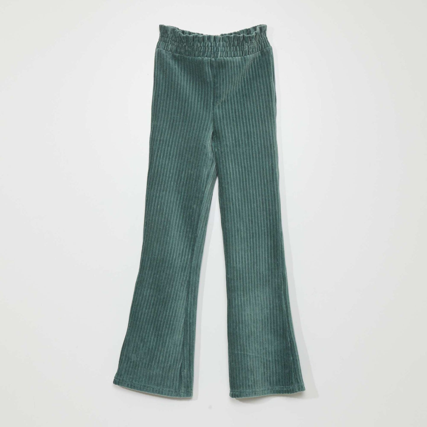Pantalon en maille velours côtelée Vert