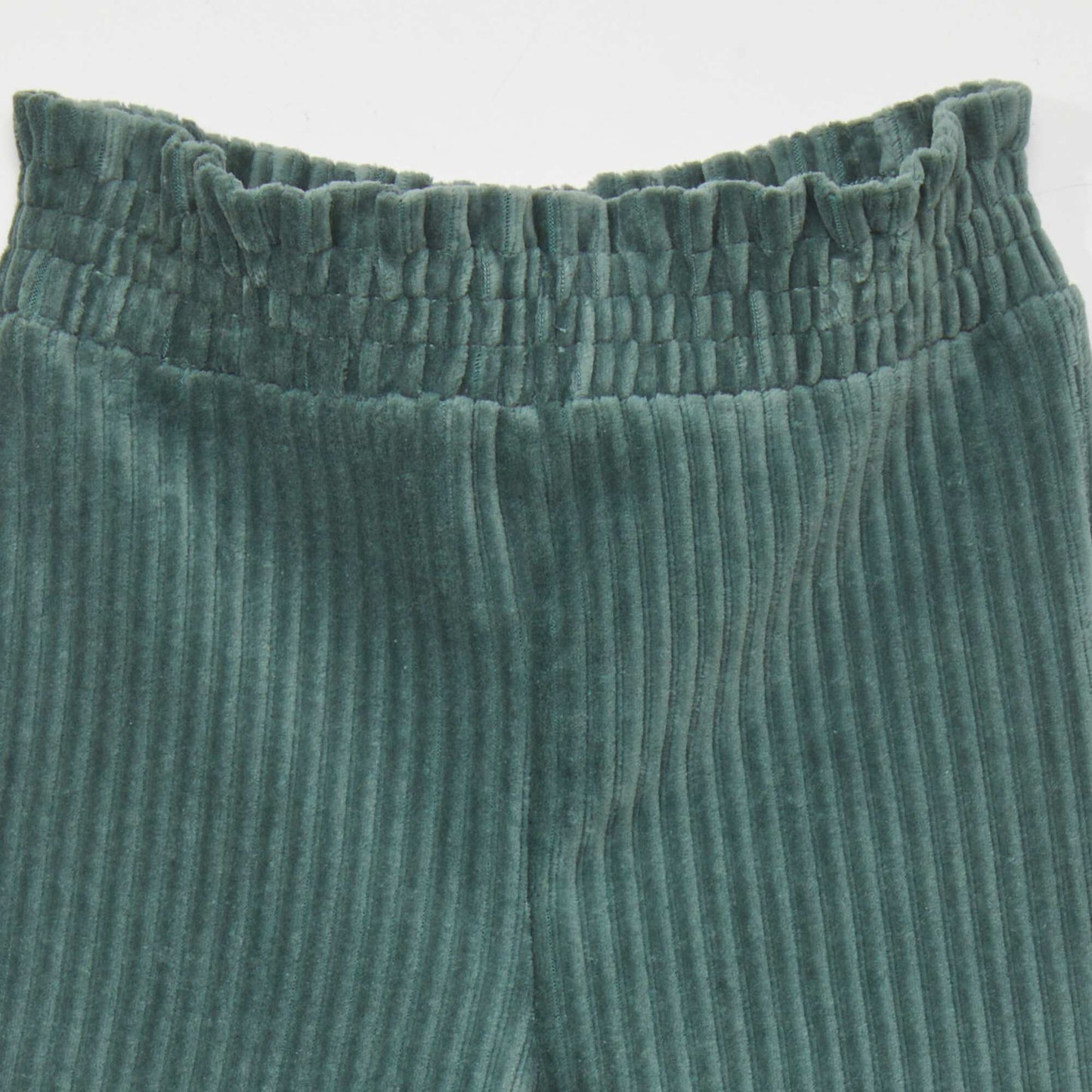 Pantalon en maille velours côtelée Vert