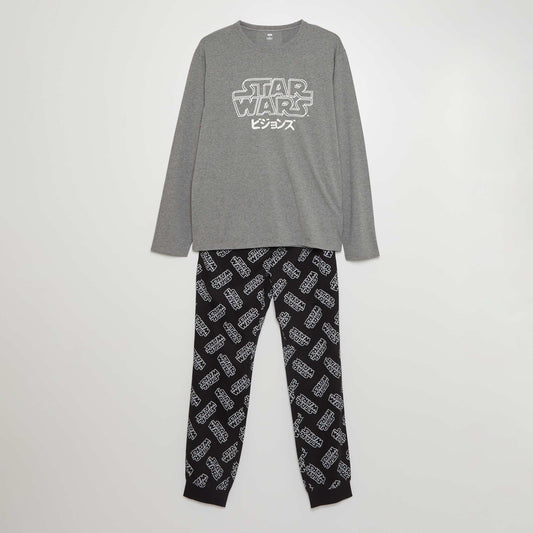 Pyjama long Star Wars - 2 pièces Gris/noir