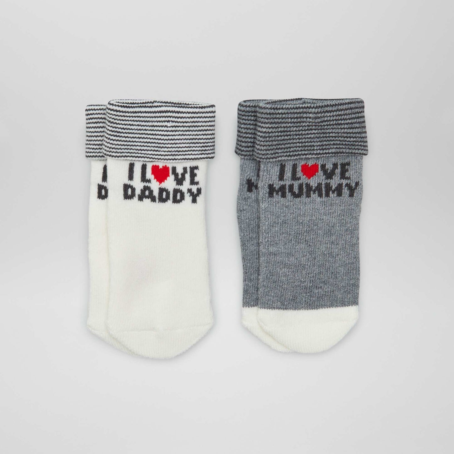 Lot de 2 paires de chaussettes Gris