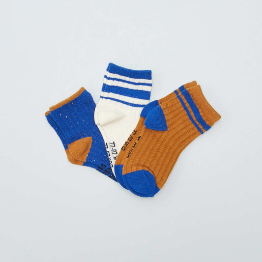 Lot de 2 paires chaussettes Bleu