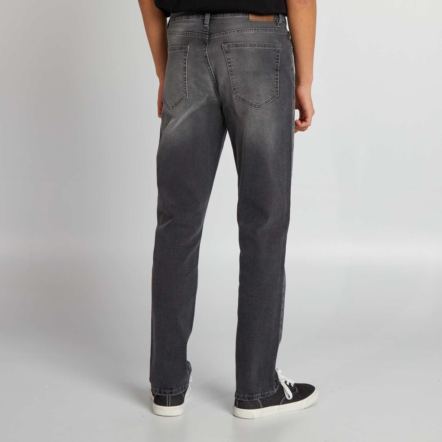 Pantalon denim slim à 5 poches Gris