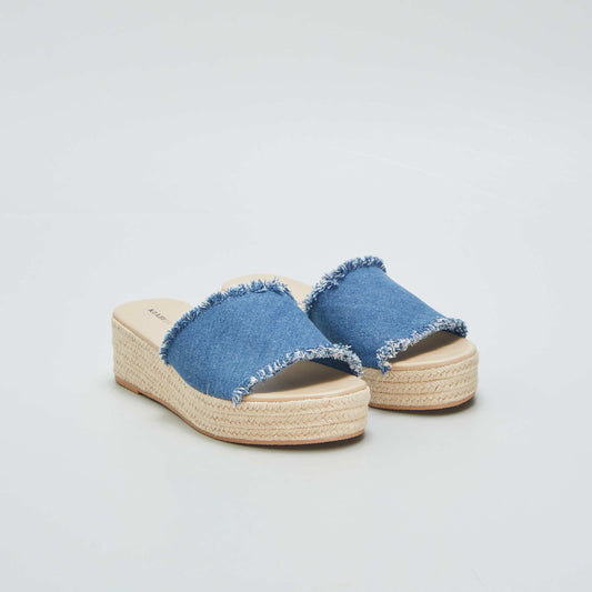 Sandales à plateforme Bleu