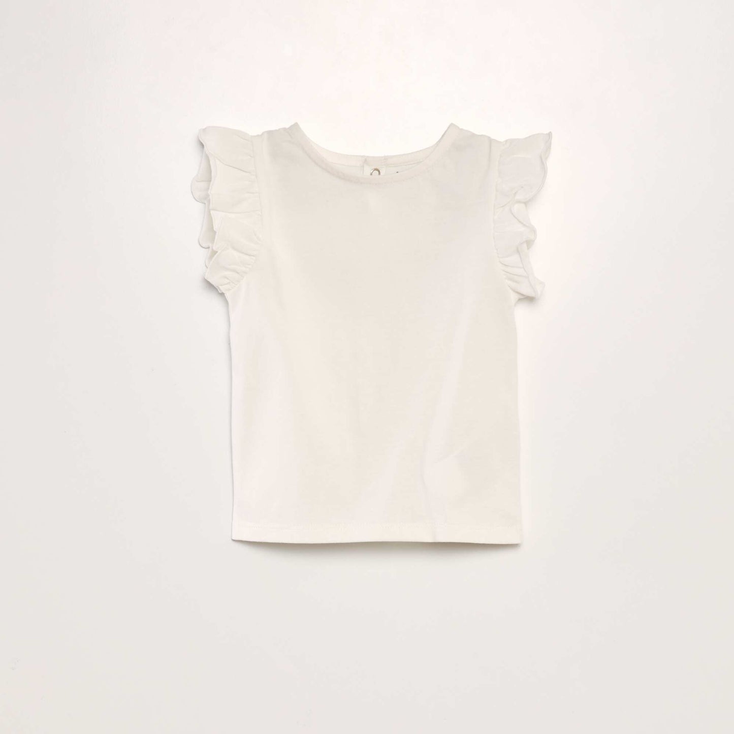 T-shirt à volants blanc