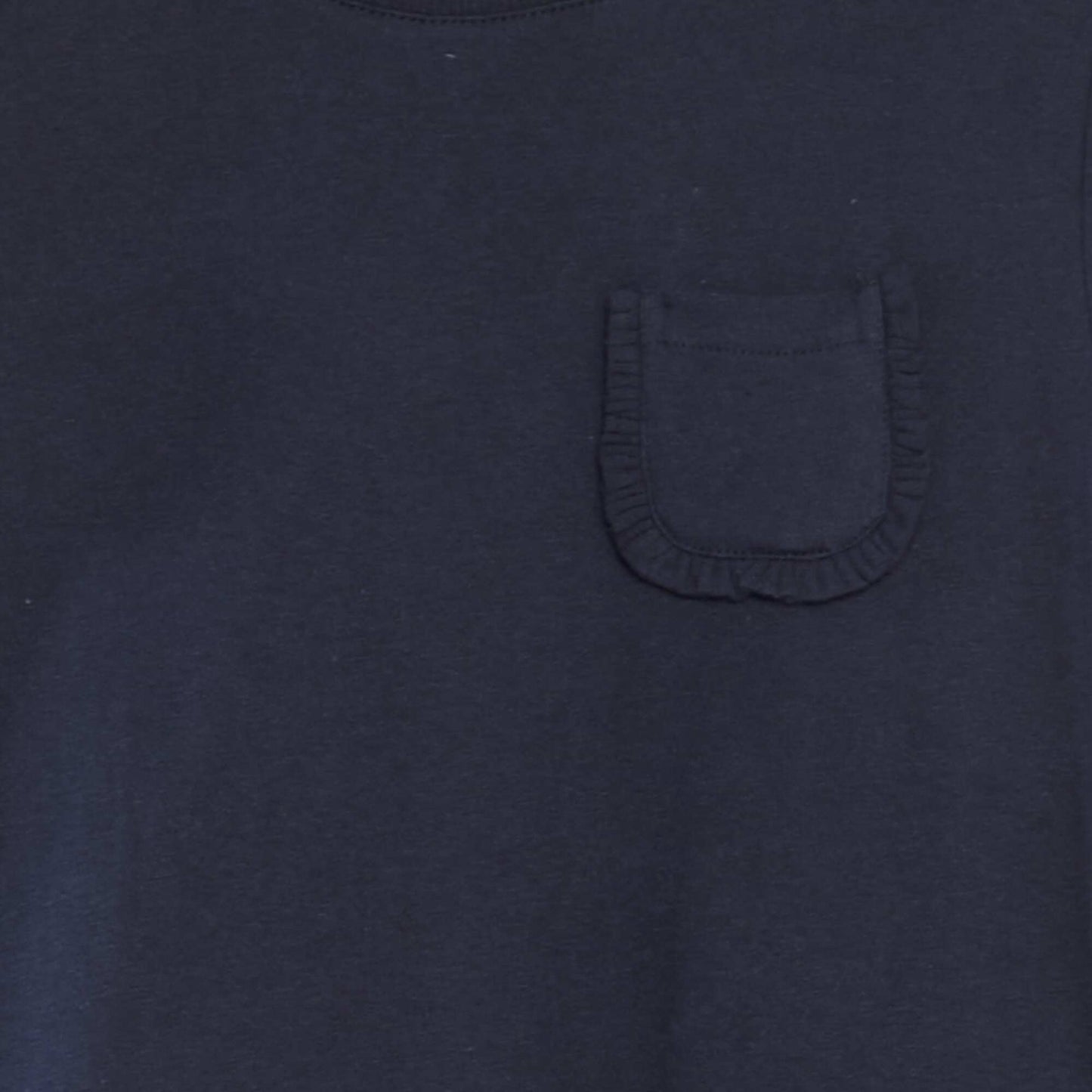 T-shirt uni avec poche bleu marine