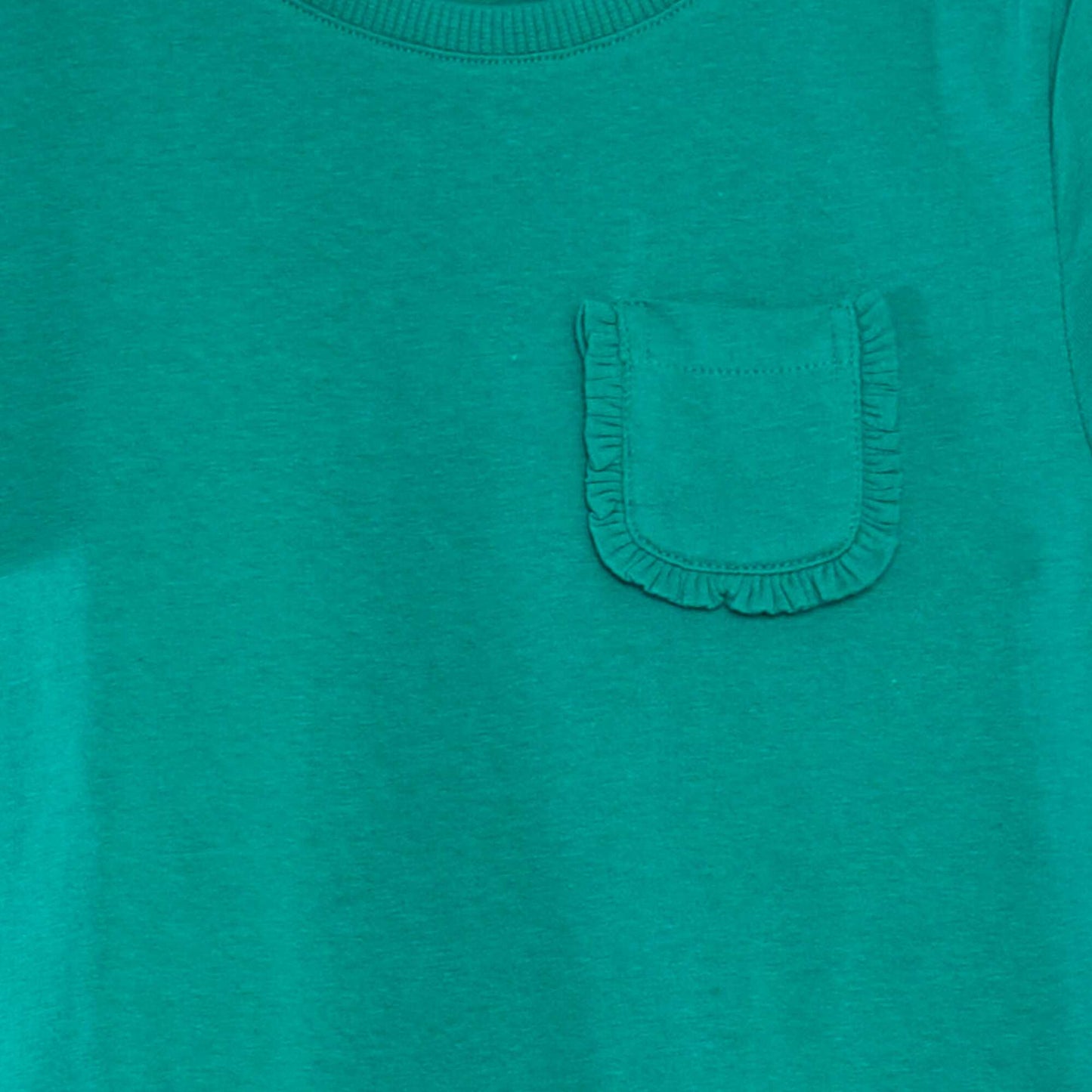 T-shirt uni avec poche Vert