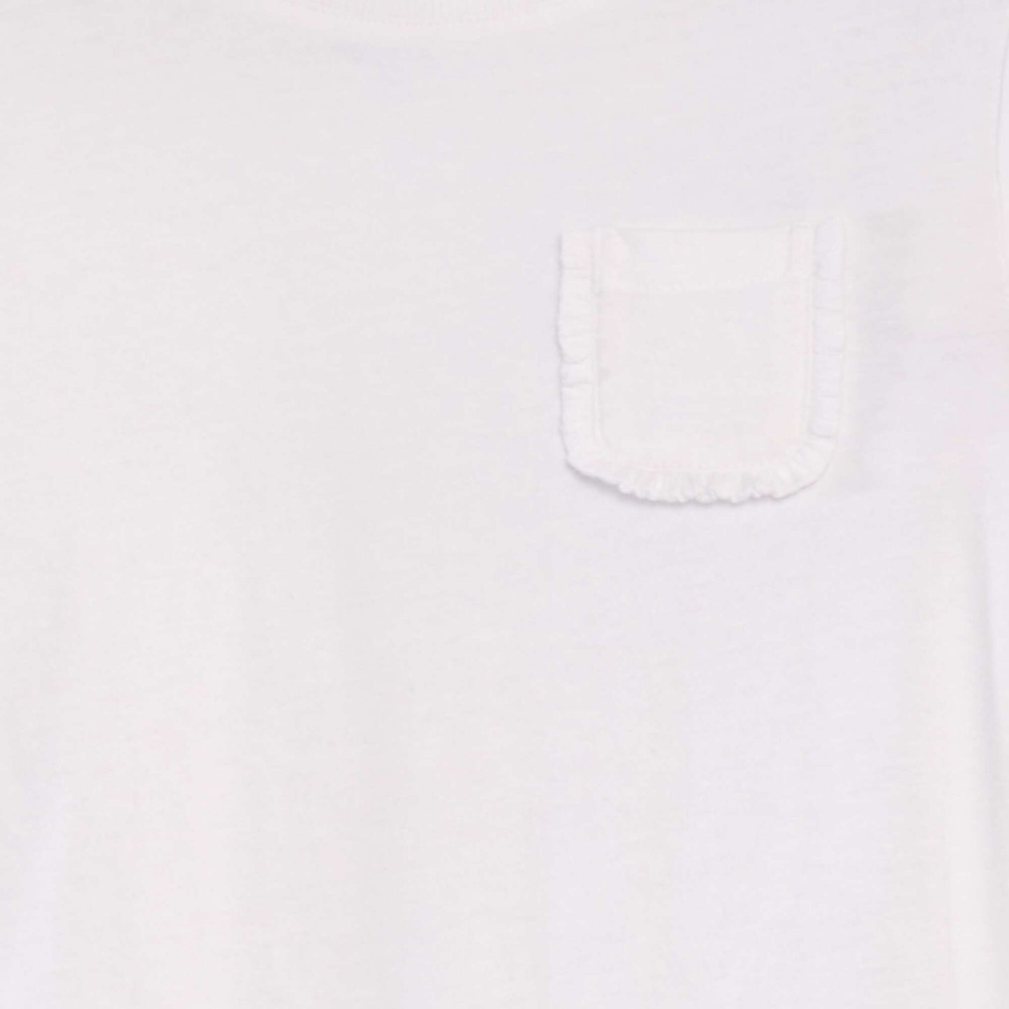 T-shirt uni avec poche blanc
