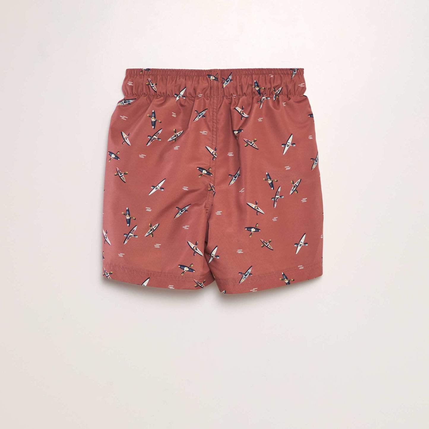 Short de bain imprimé Brique