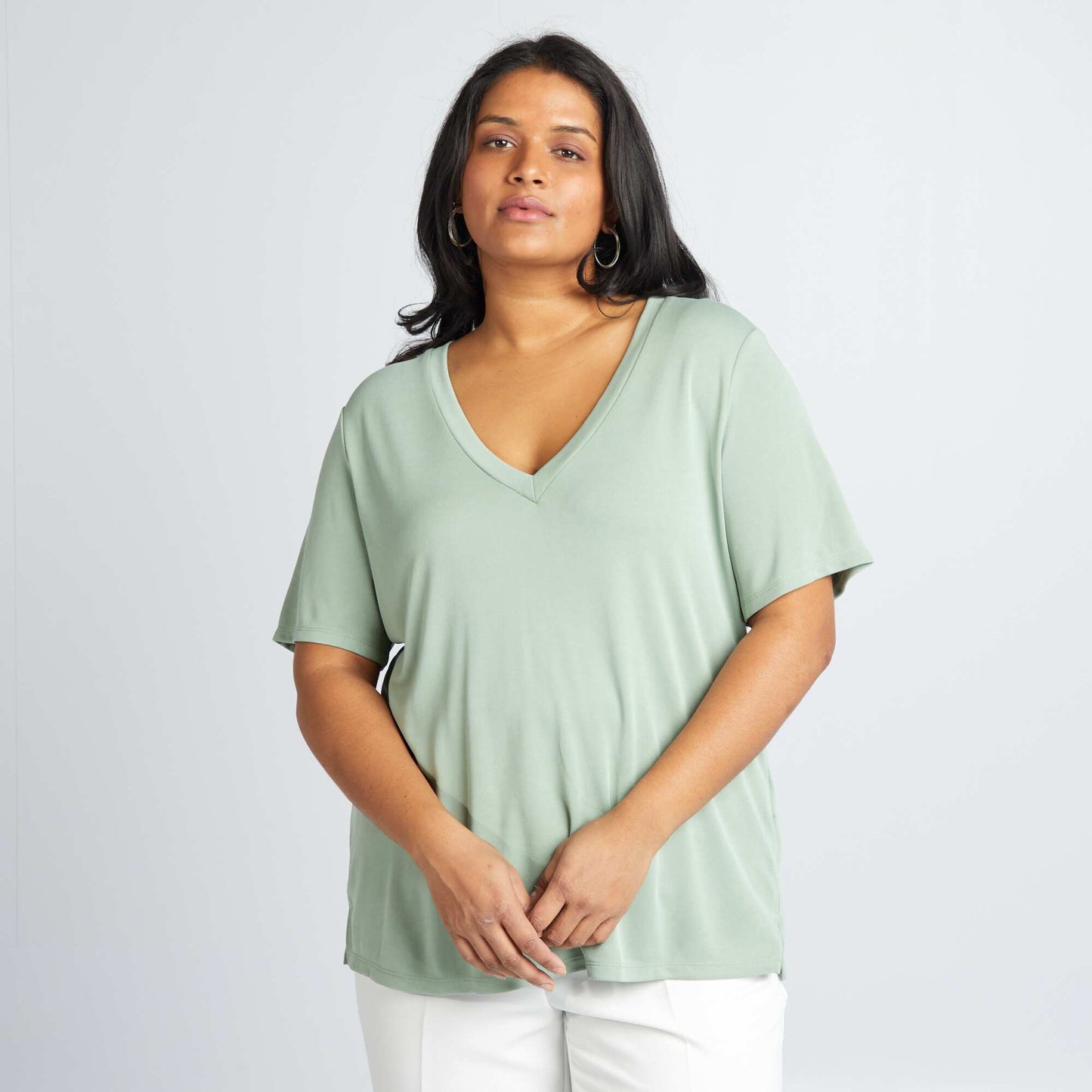 T-shirt manches courtes stretch Vert