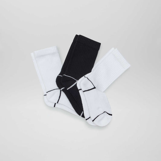 Chaussettes de sport Blanc/noir