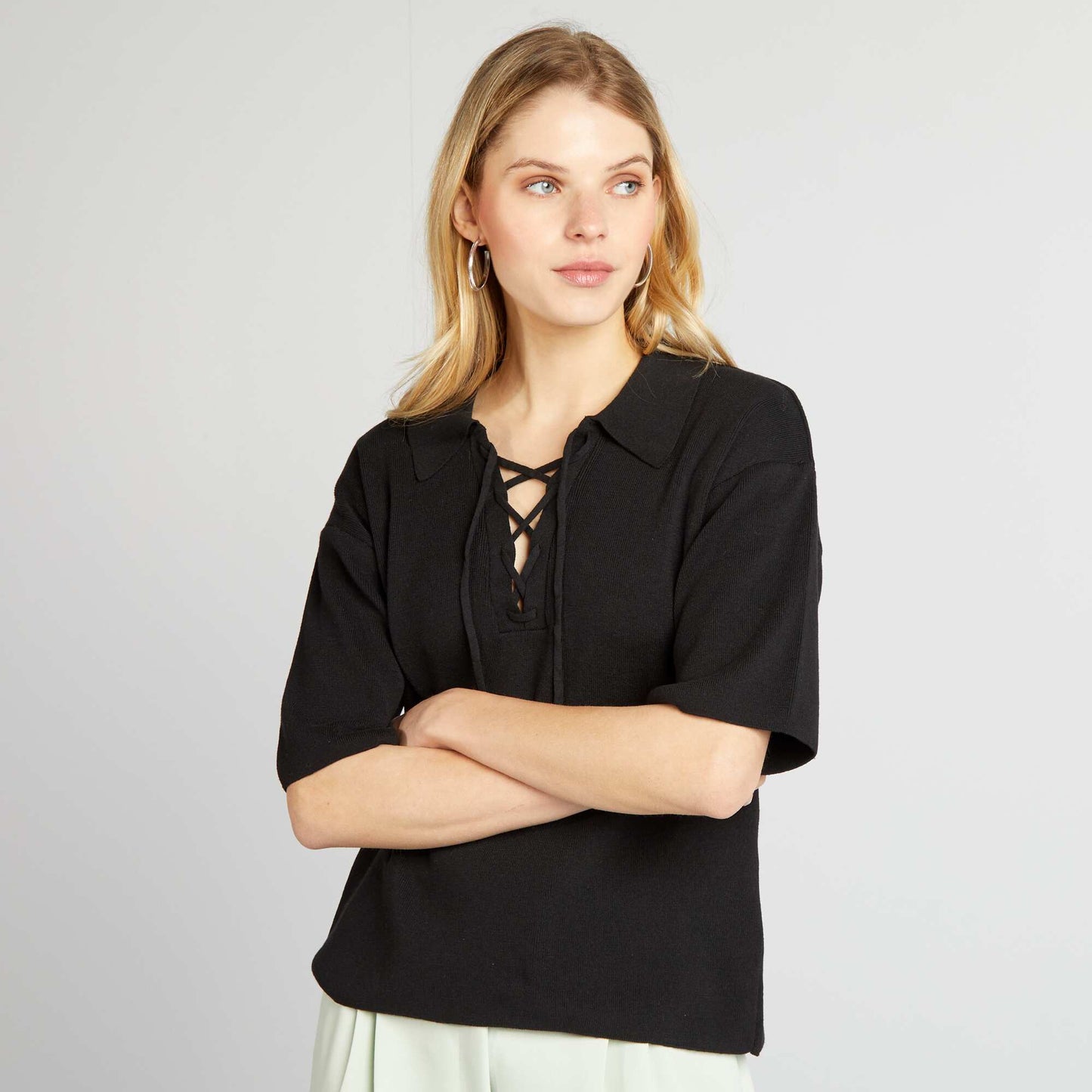 Pull en tricot noir