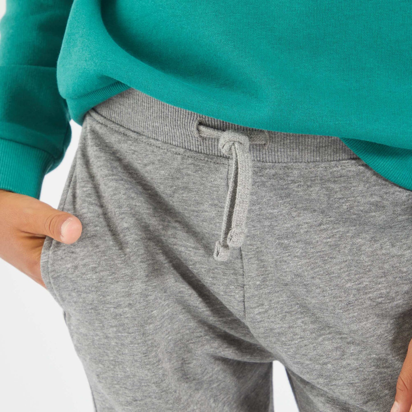 Pantalon de jogging en coton uni - Mixte gris