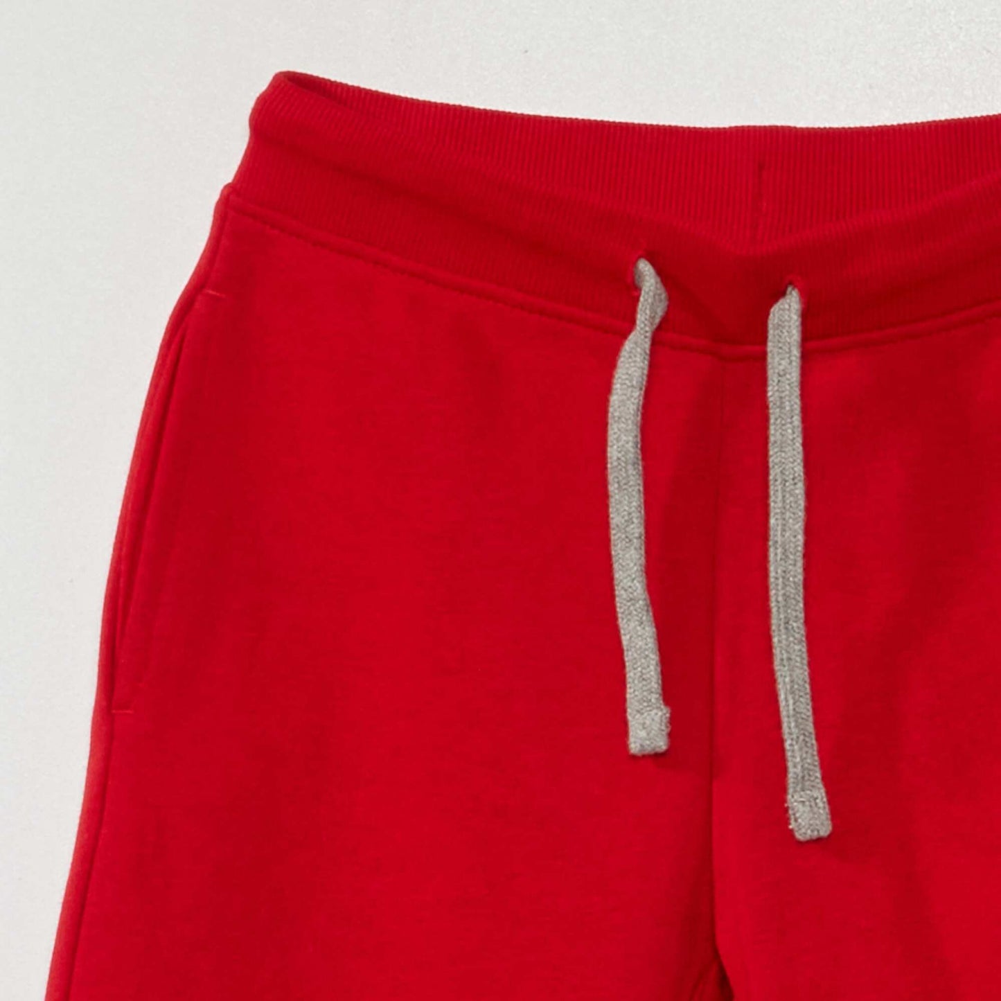 Pantalon de jogging en coton uni - Mixte Rouge
