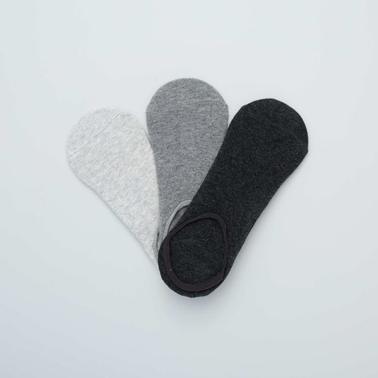 Lot de 3 socquettes Blanc/gris/noir