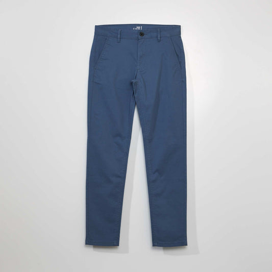 Pantalon chino slim bleu gris