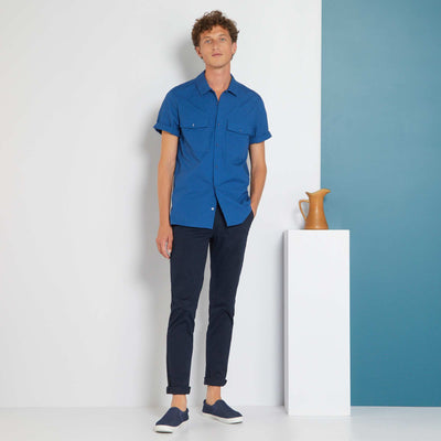 Pantalon chino slim bleu marine