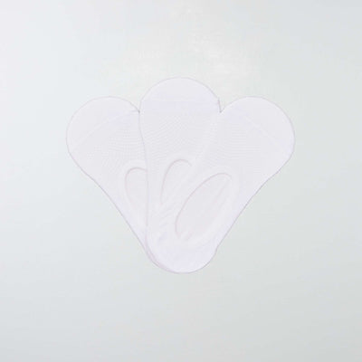 Lot de 3 paires de chaussettes invisibles blanc