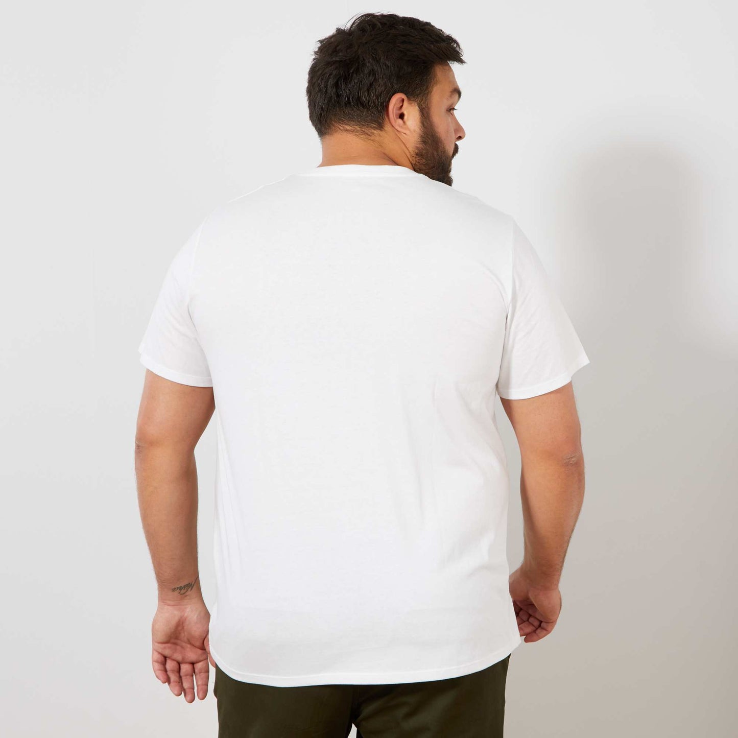 T-shirt uni en maille jersey blanc
