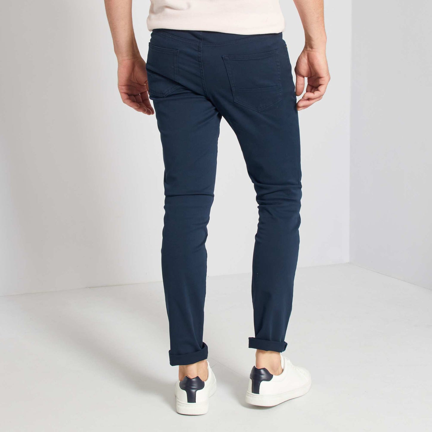 Pantalon slim 5 poches - L32 bleu marine
