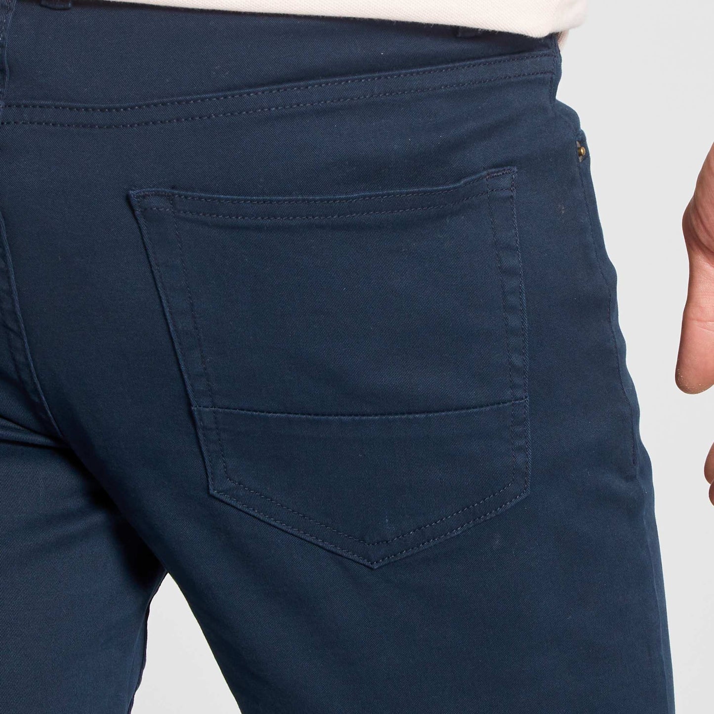Pantalon slim 5 poches - L32 bleu marine