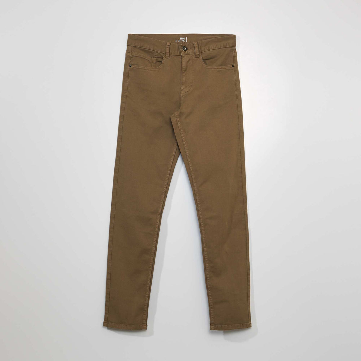 Pantalon slim 5 poches - L32 marron