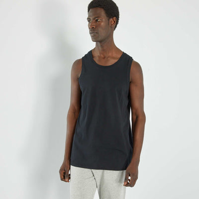 Débardeur nuit en jersey uni noir