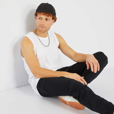 Débardeur nuit en jersey uni blanc