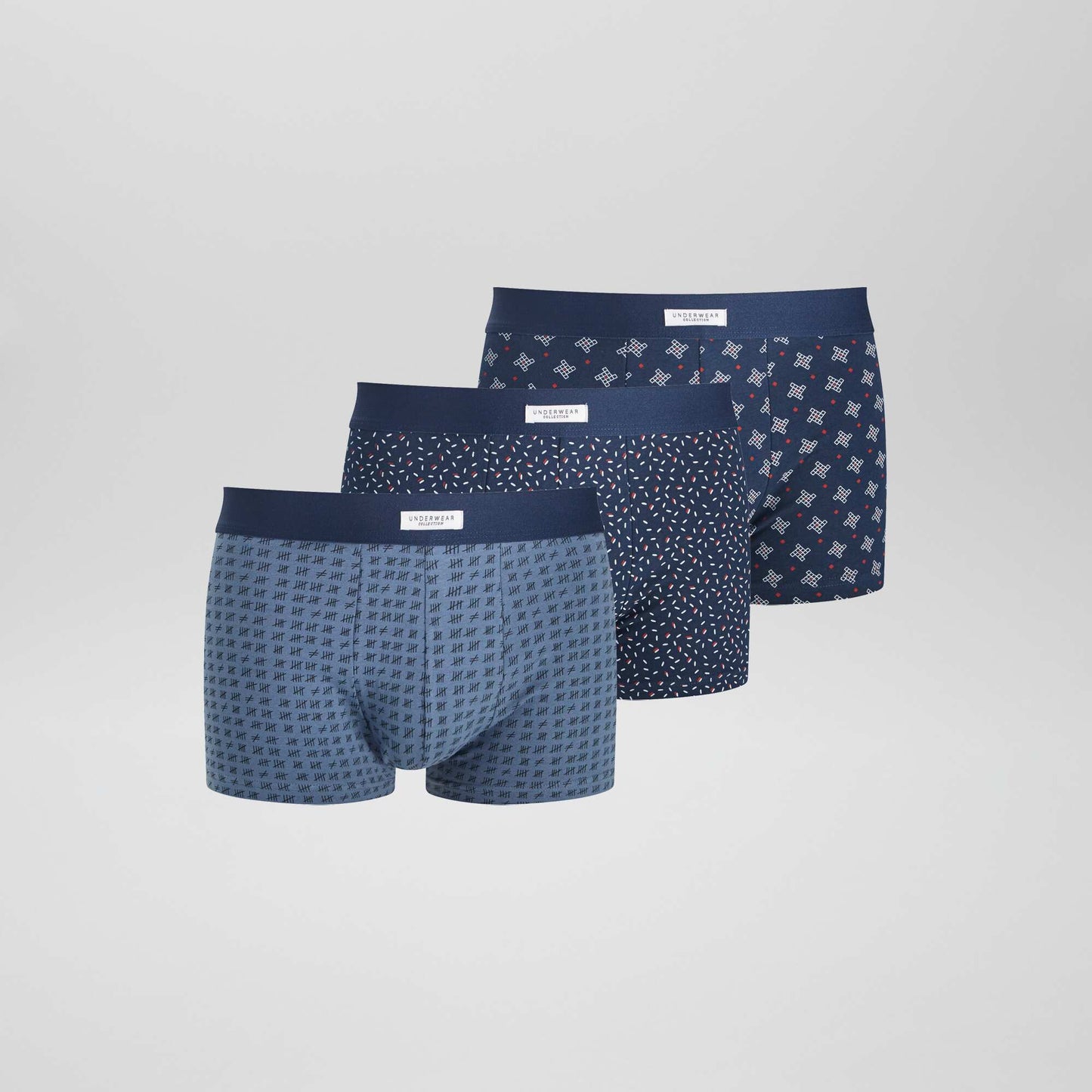 Lot 3 boxers stretch Bleu