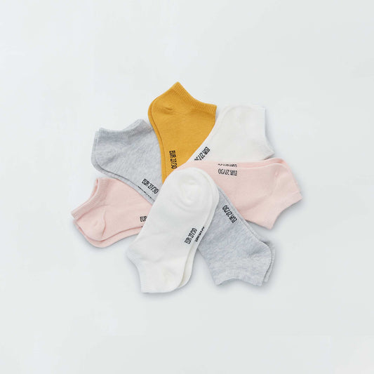 Lot de 7 paires de chaussettes invisibles multico