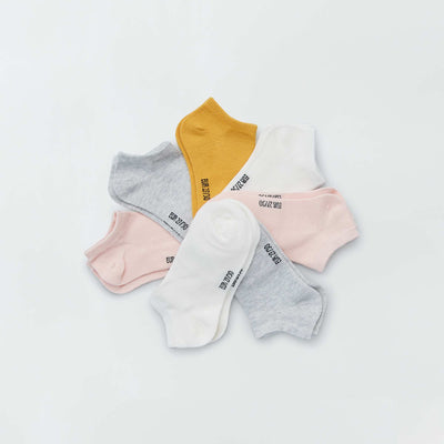 Lot de 7 paires de chaussettes invisibles multico