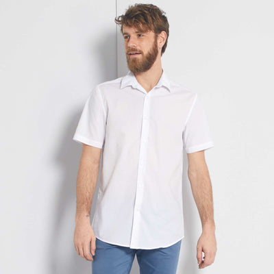Chemise blanche manches courtes blanc